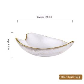 Phnom Penh Fruit Plate Creative Set Glass Plate Household (Option: Peach Heart Dish)