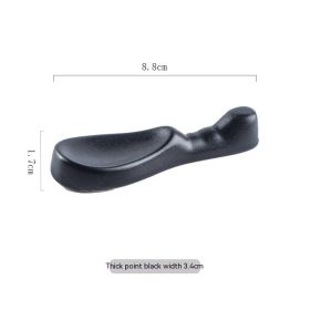 Dining Table Chopsticks Shelf Support Ceramic Spoon Chopstick Holder Household Chopsticks Holding Shelf Support (Option: PIPA Thick Black)