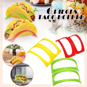 3/6pcs, Mexican Muffin Bracket, Taco Pancake Rack, Taco Holder, Kitchen Food Grade Corn Roll Rack (Color: 6 Pieces Of Red, Yellow And Green)