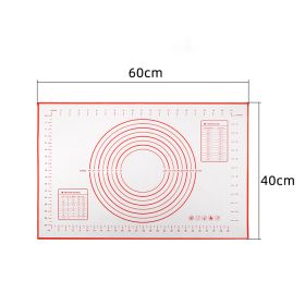 1pc Silicone Kneading Board; Thicken Multifunctional Non-stick; Roll Up Receive Kneading Pad; 40*60cm/15.7*23.6in; 26*29cm/10.2*11.4in (Color: Red)