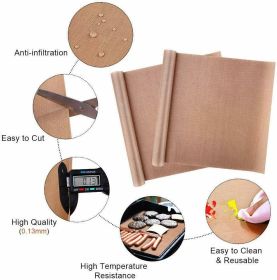 3 Pack PTFE Teflon Sheets For Heat Press Transfer Non Stick Iron Resistant Oven Cook Liner Mat 16x20 Inch (Default: Default)